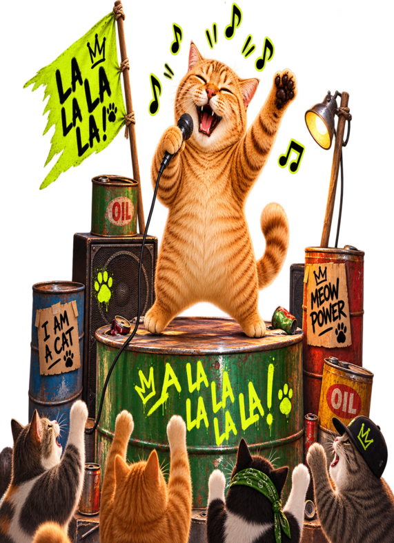 LA LA LA LA LA I AM A CAT